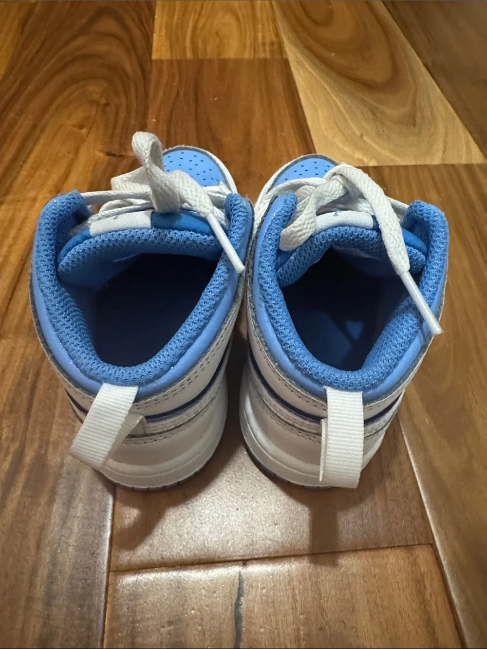 Nike Kids Blue and White High-Top Sneakers